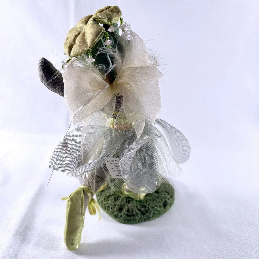 Vintage TJ Collection Whimsical Green Fairy Ballerina Frog Figurine 8